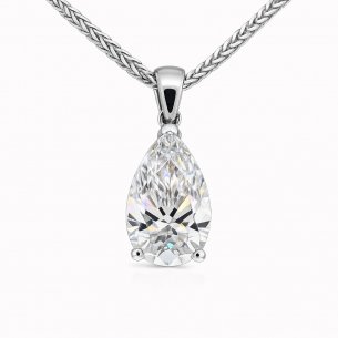 Lab-grown Pearshape Hanger 1-8.02crt